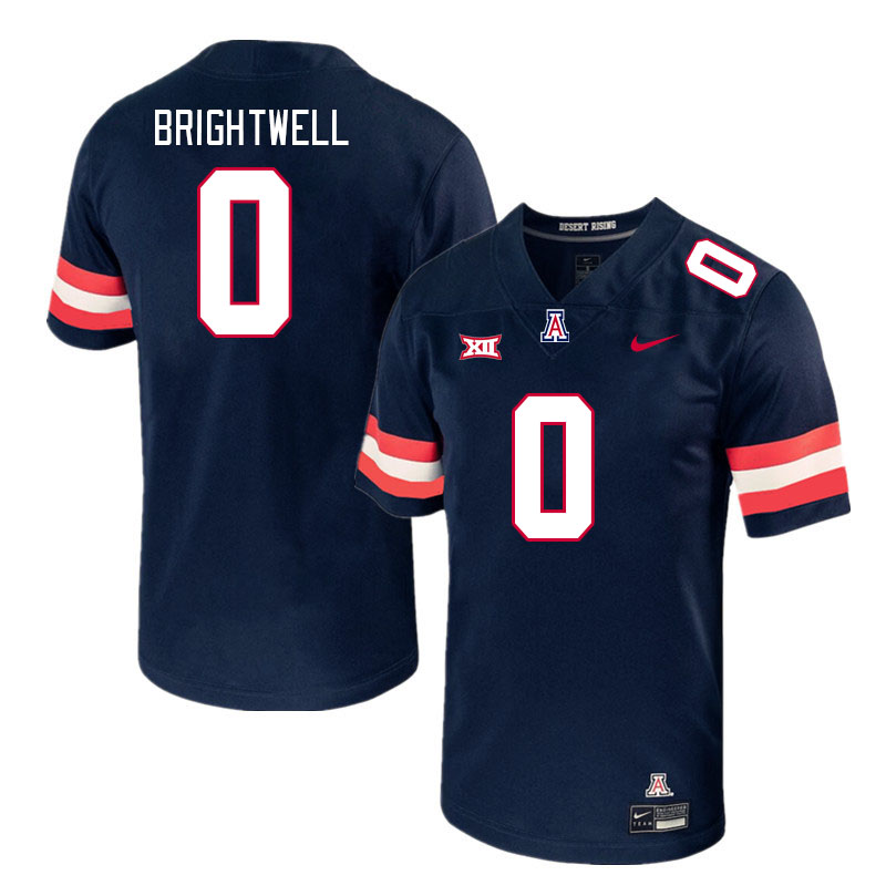 #0 Gary Brightwell Arizona Wildcats Jerseys Football Stitched-Navy
